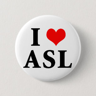 I Love ASL Button