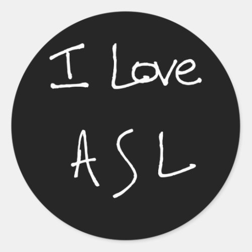 I love ASL sticker