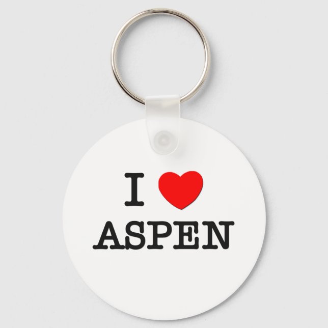 I Love Aspen Keychain (Front)