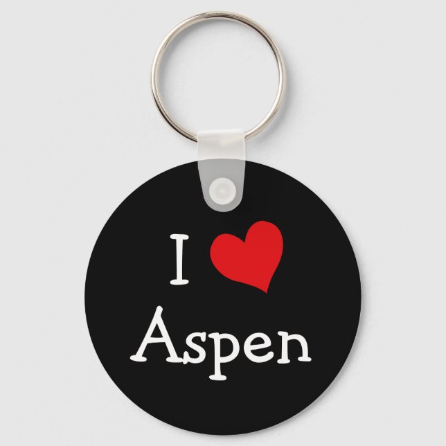 I Love Aspen Keychain (Front)
