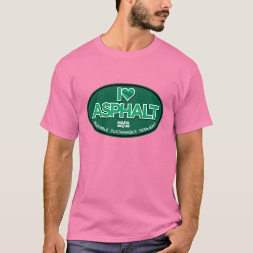I Love Asphalt Mens T_Shirt _ Pink