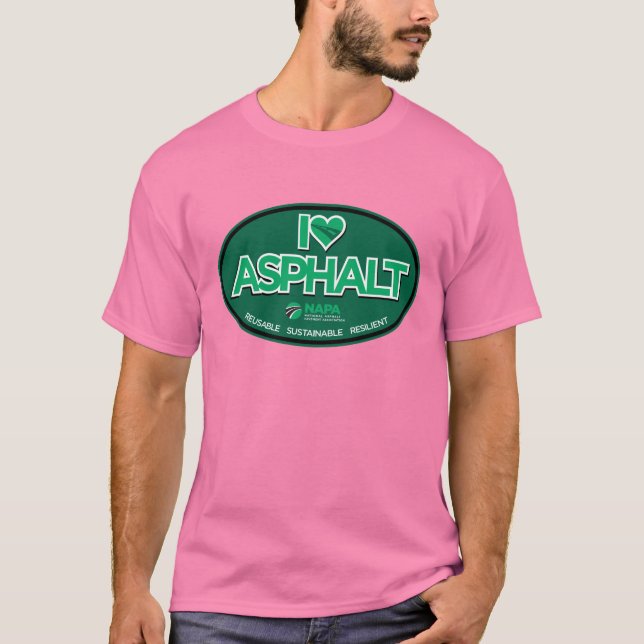 I Love Asphalt Men's T-Shirt - Pink (Front)