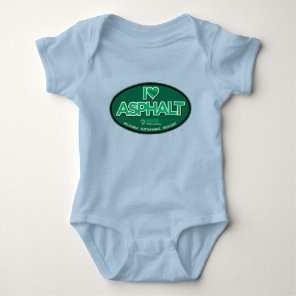I Love Asphalt One-Piece Baby Bodysuit - Blue