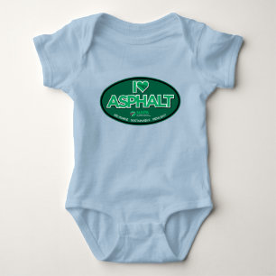 I Love Asphalt One-Piece Baby Bodysuit - Blue