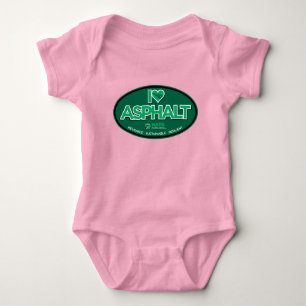 I Love Asphalt One-Piece Baby Bodysuit - Pink