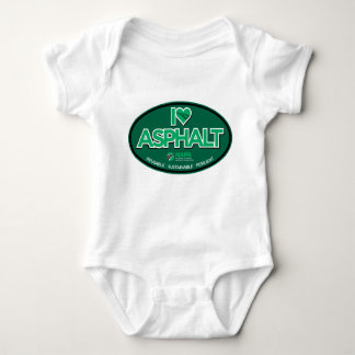 I Love Asphalt One-Piece Baby Bodysuit - White