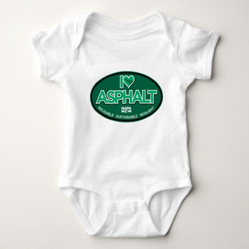 I Love Asphalt One_Piece Baby Bodysuit _ White