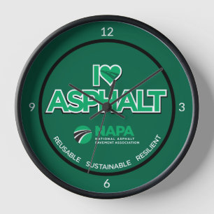 I Love Asphalt Wall Clock