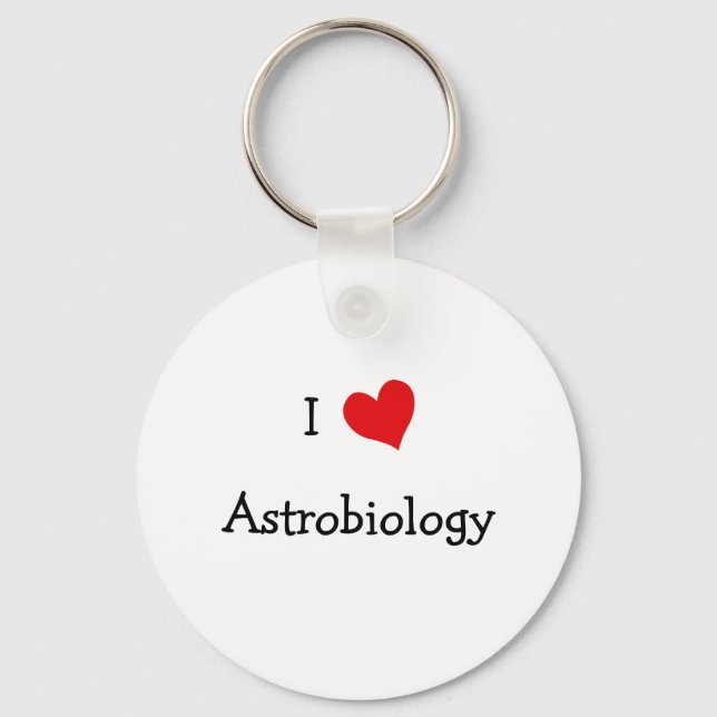 I Love Astrobiology Keychain (Front)
