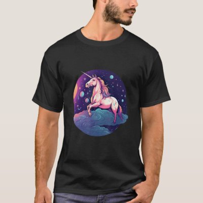 I Love Astrophysics and Unicorns Unique Celestial  T-Shirt