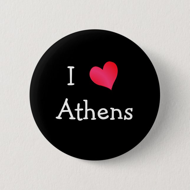 I Love Athens Button (Front)