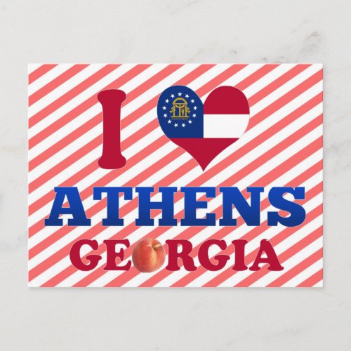 I Love Athens Georgia Postcard