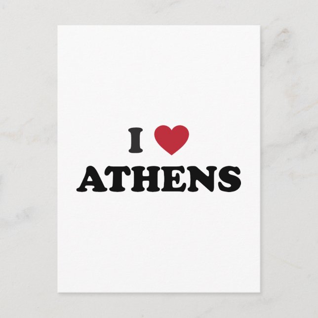 I Love Athens Georgia Postcard (Front)