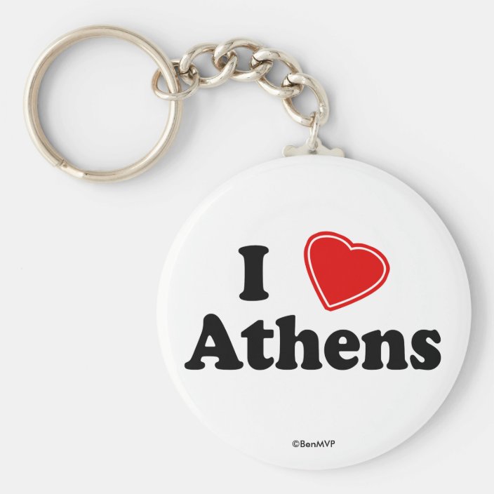 I Love Athens Keychain