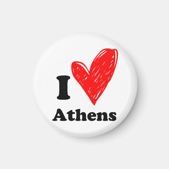 I love Athens Magnet (Front)