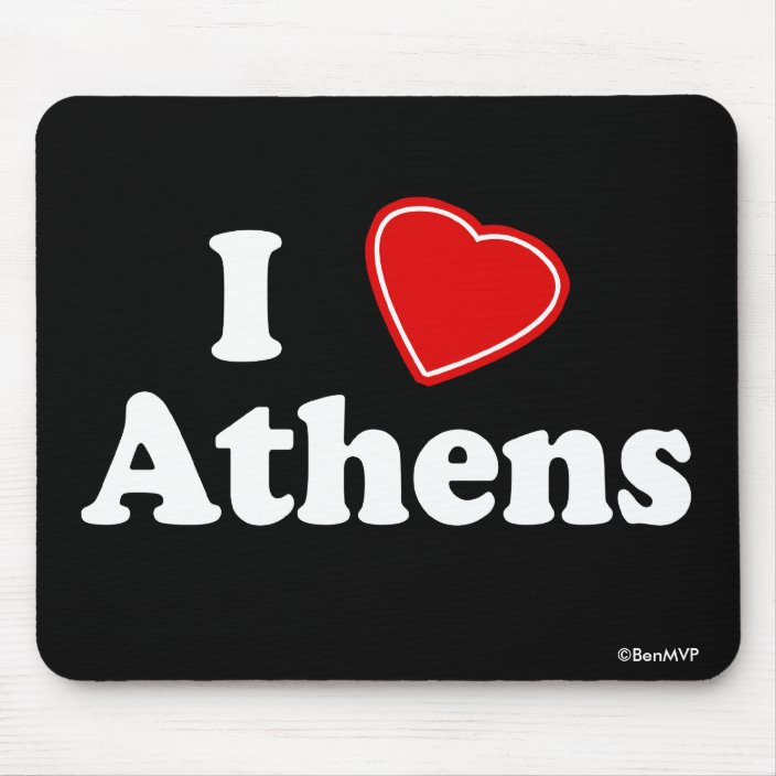 I Love Athens Mouse Pad