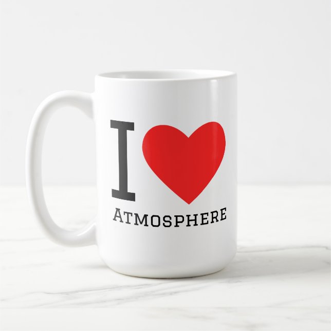 I love atmosphere square sticker coffee mug (Left)