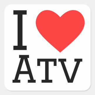 I love atv square sticker