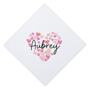 I love Aubrey Graduation Cap Topper