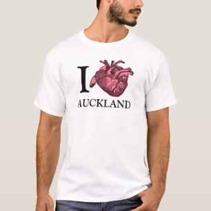 I Love Auckland anatomically correct heart T-Shirt