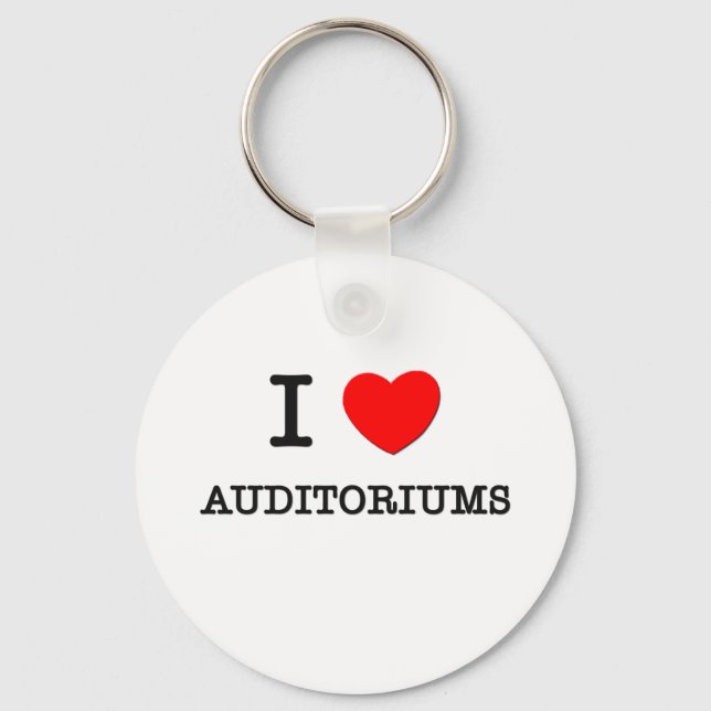 I Love Auditoriums Keychain (Front)