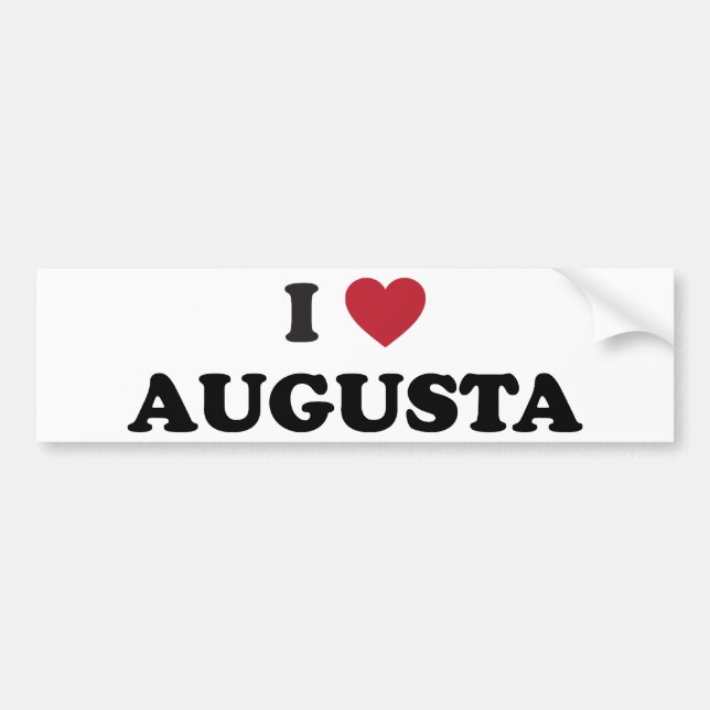 I Love Augusta Georgia Bumper Sticker (Front)