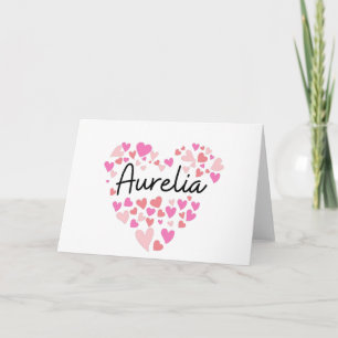 I love Aurelia - hearts for Aurelia Note Card