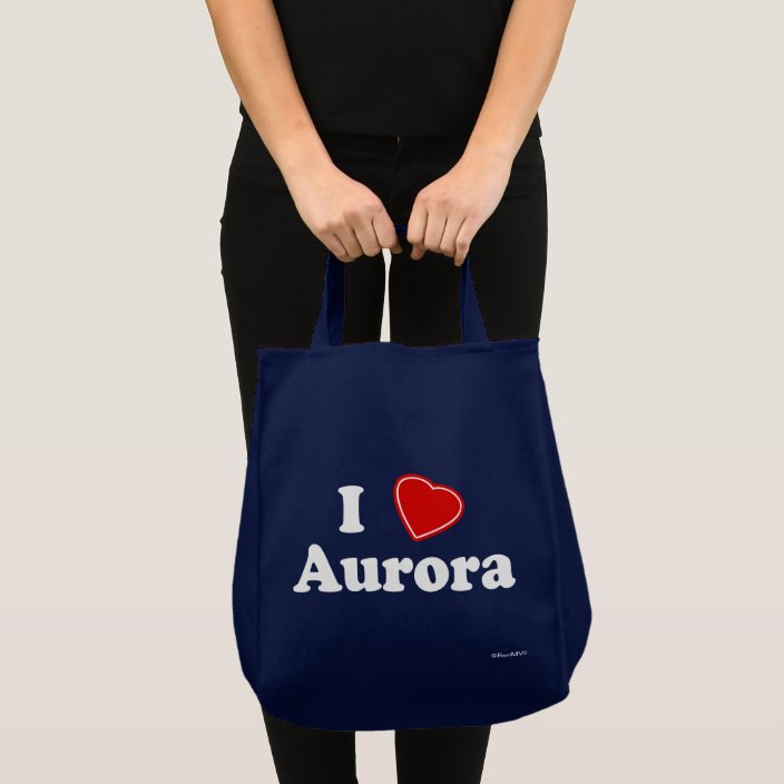 I Love Aurora Canvas Bag