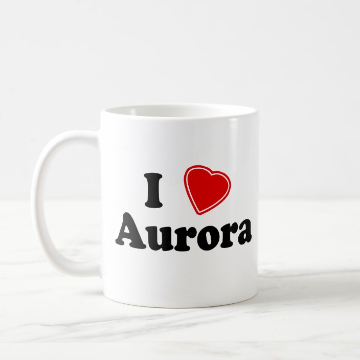 I Love Aurora Coffee Mug