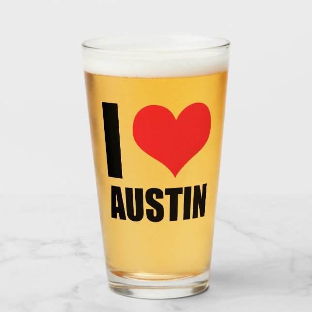 I love Austin Glass (Front Filled)