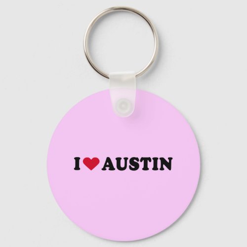 I LOVE AUSTIN  I HEART AUSTIN KEYCHAIN