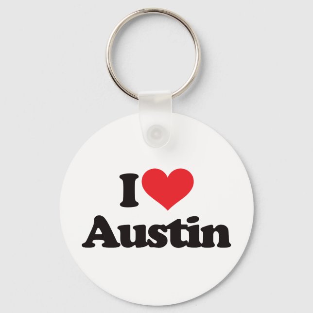 I Love Austin Keychain (Front)