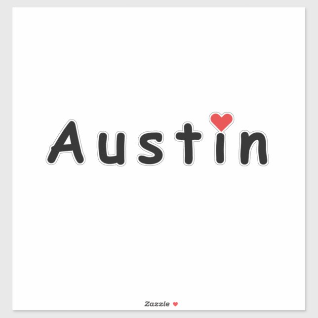 I love Austin  Sticker (Sheet)