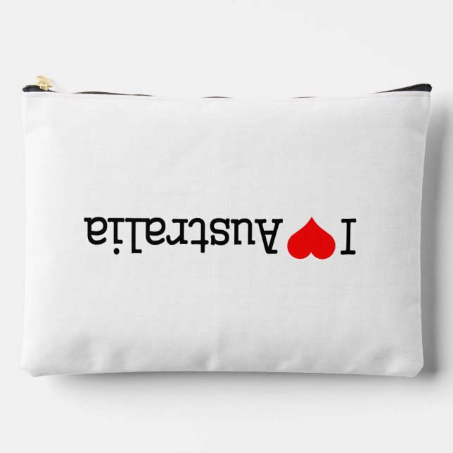 I Love Australia Accessory Pouch (Front)
