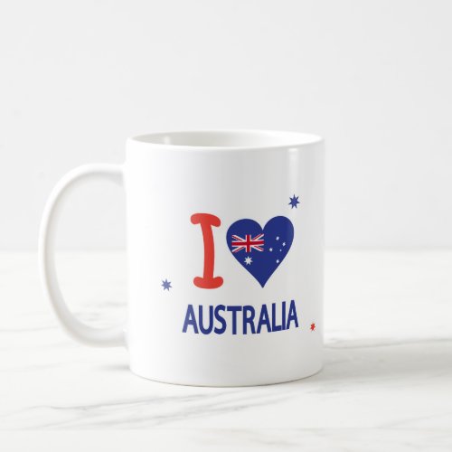 I LOVE AUSTRALIA Australia Day 26th January Coffee Mug