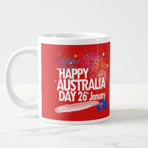 I LOVE AUSTRALIA Australia Day 26th January Giant Coffee Mug