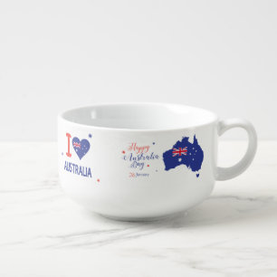 "I LOVE AUSTRALIA" Australia Day 26th January Soup Mug