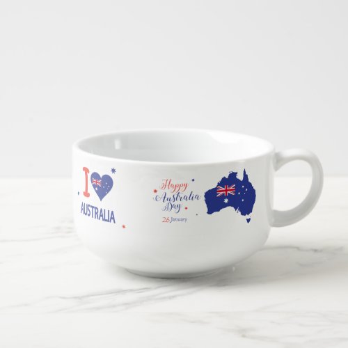 I LOVE AUSTRALIA Australia Day 26th January Soup Mug