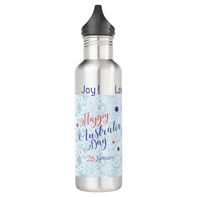 "I LOVE AUSTRALIA" Australia Day 26th January Stainless Steel Water Bottle (Left)