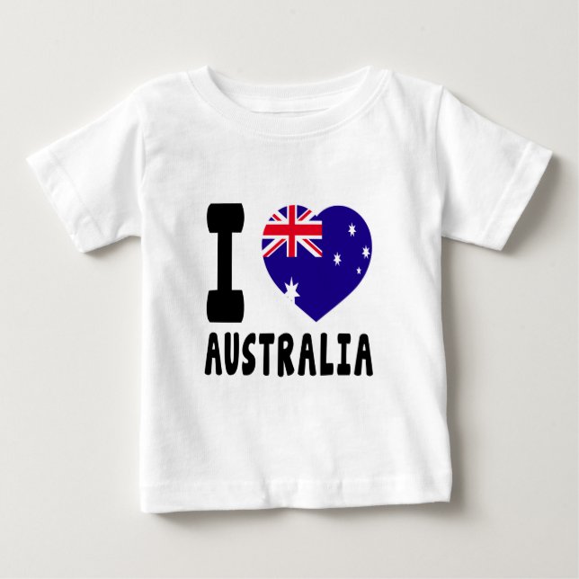 I Love Australia Baby T-Shirt (Front)