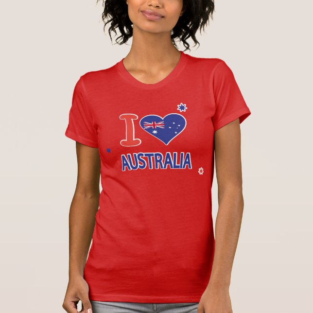 I LOVE AUSTRALIA Happy Australia Day  26th January T-Shirt (Front)
