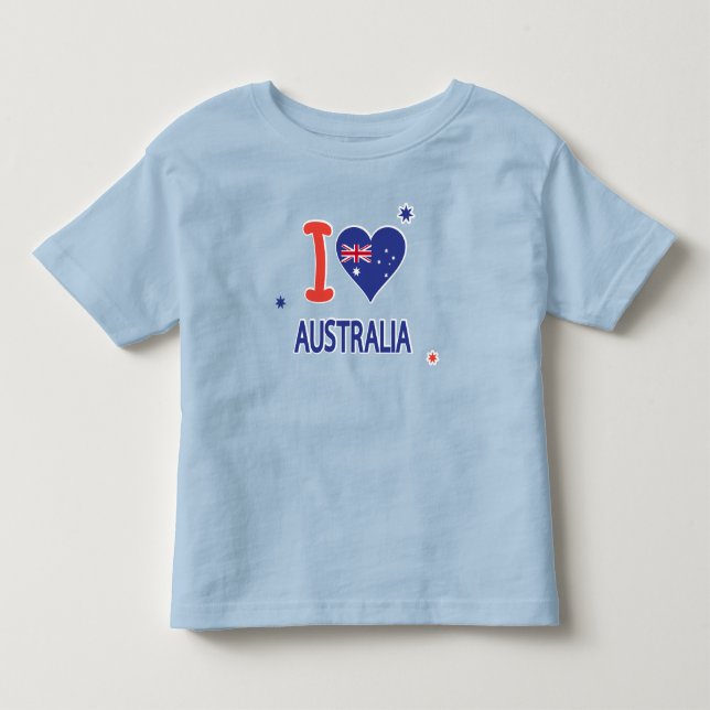 I LOVE AUSTRALIA Happy Australia Day 26th January Toddler T-shirt (Front)