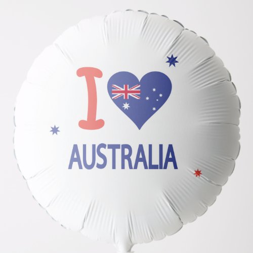 I LOVE AUSTRALIA Happy Australia Day Balloon