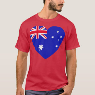 I Love Australia HeartShaped Australian Flag T-Shirt