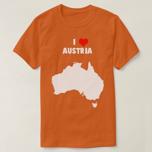 I Love Australia Mixed Up Map  T-Shirt (Design Front)