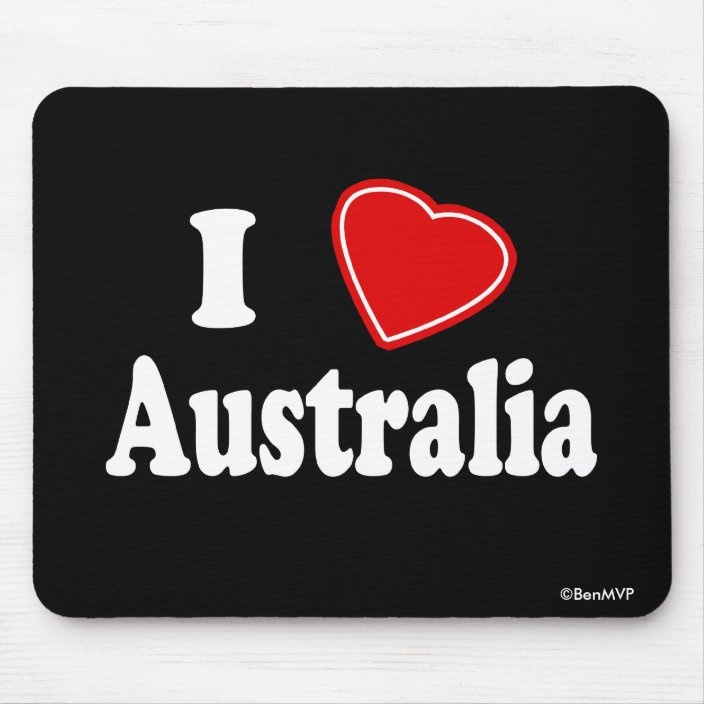 I Love Australia Mouse Pad