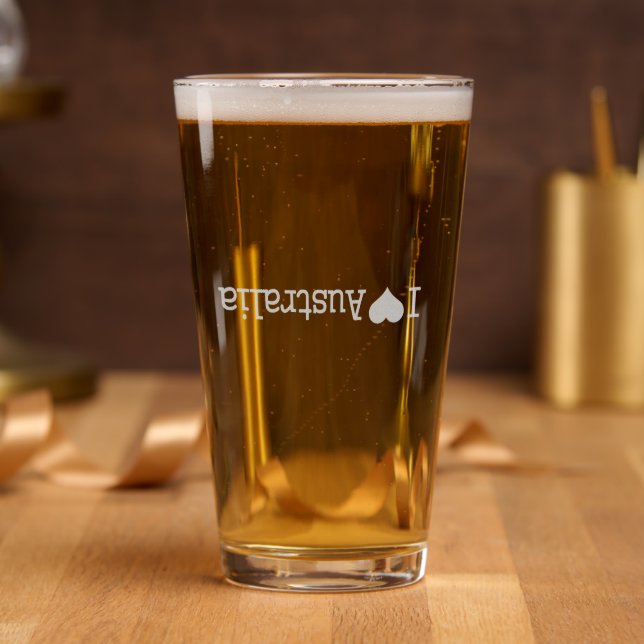 I Love Australia Pint Glass (Party)