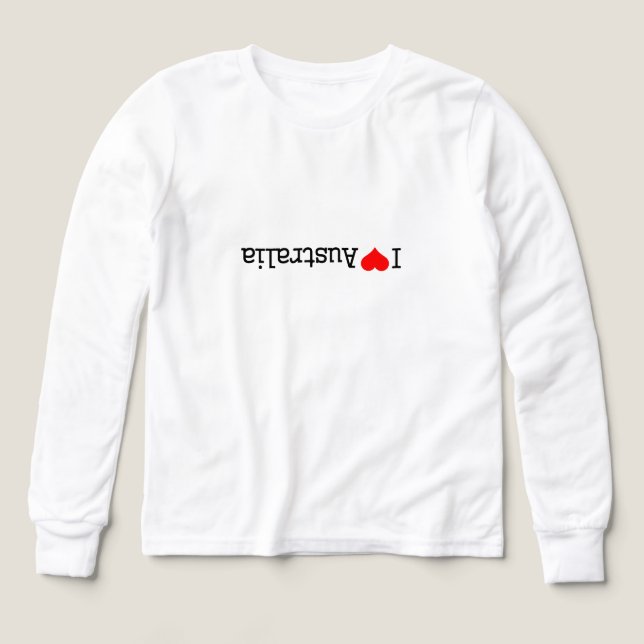 I Love Australia Tri-Blend Shirts (Design Front)