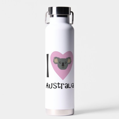I Love Australia Water Bottle