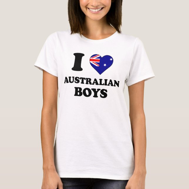 I love Australian Boys T-Shirt (Front)